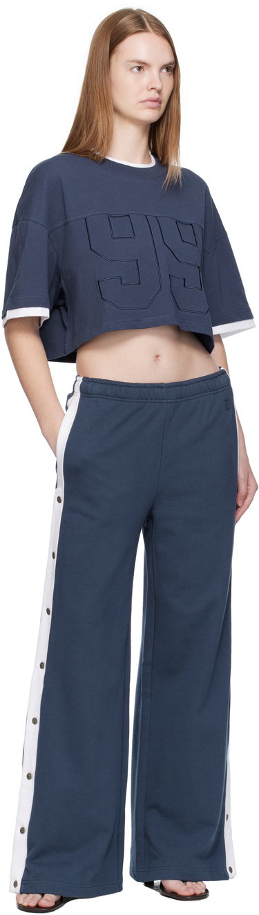 Crop Top Ksubi Ksubi '99' Boyfriend Cropped T-Shirt Navy | WFA25TE001, 3