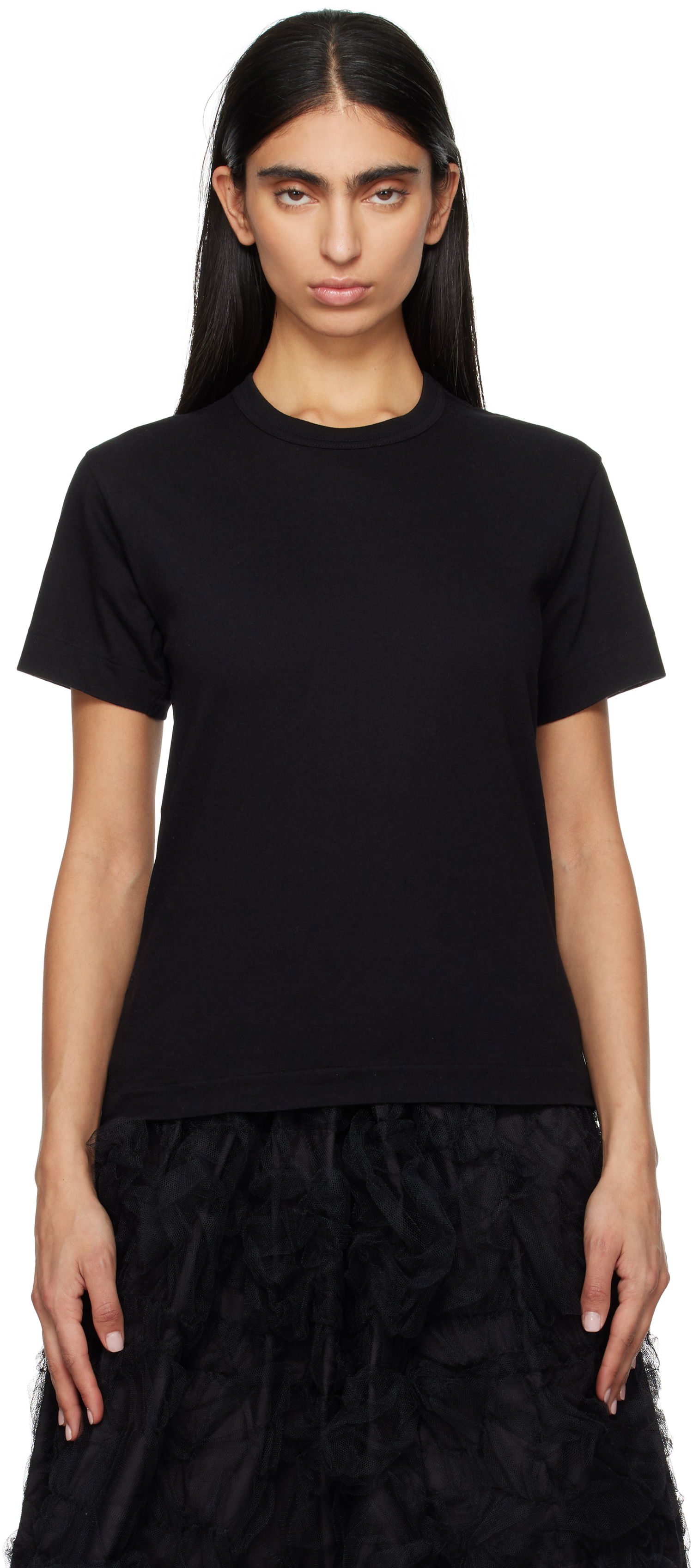 Tričko Comme des Garçons COMME des GARÇONS PLAY T-Shirt with Heart on Back Čierna | T340, 0