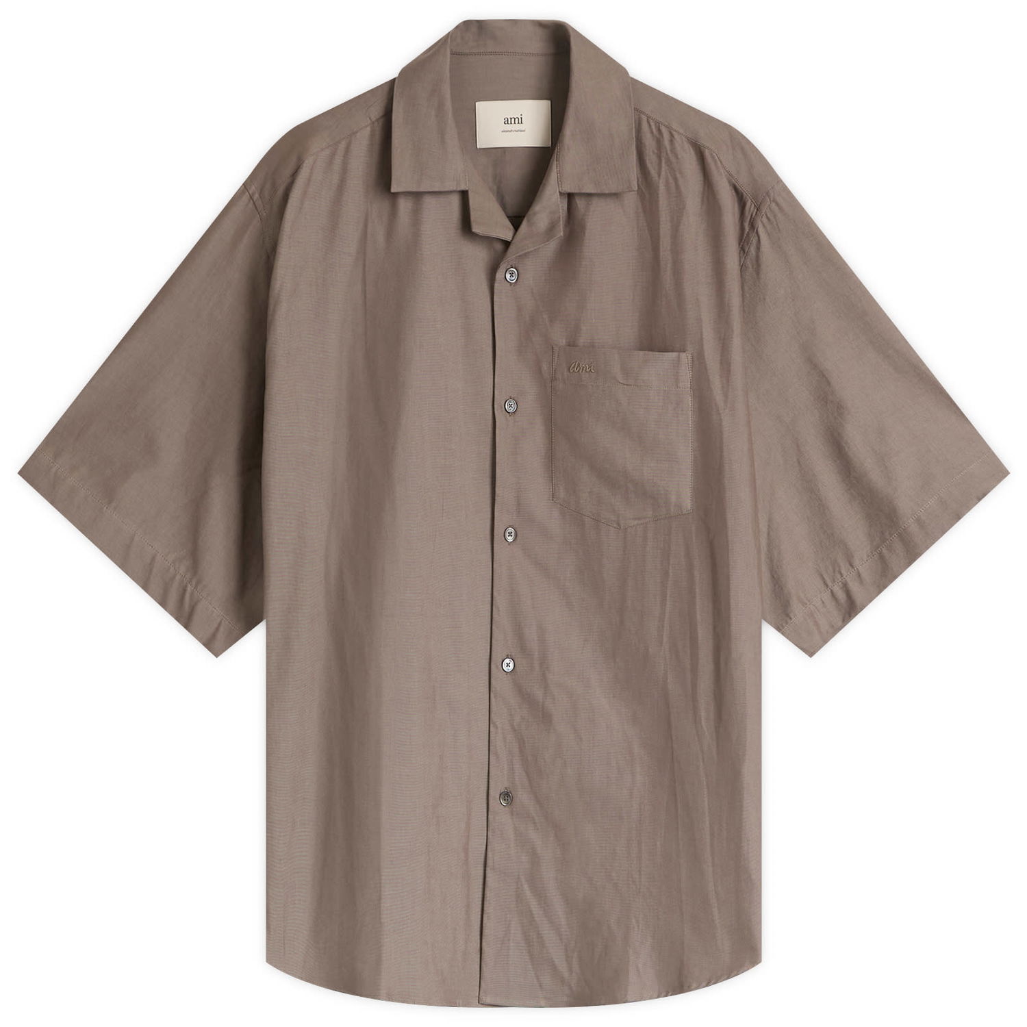 Košeľa AMI AMI Paris Short Sleeve Boxy Shirt Hnedá | HSH236-CO0099-0953, 1