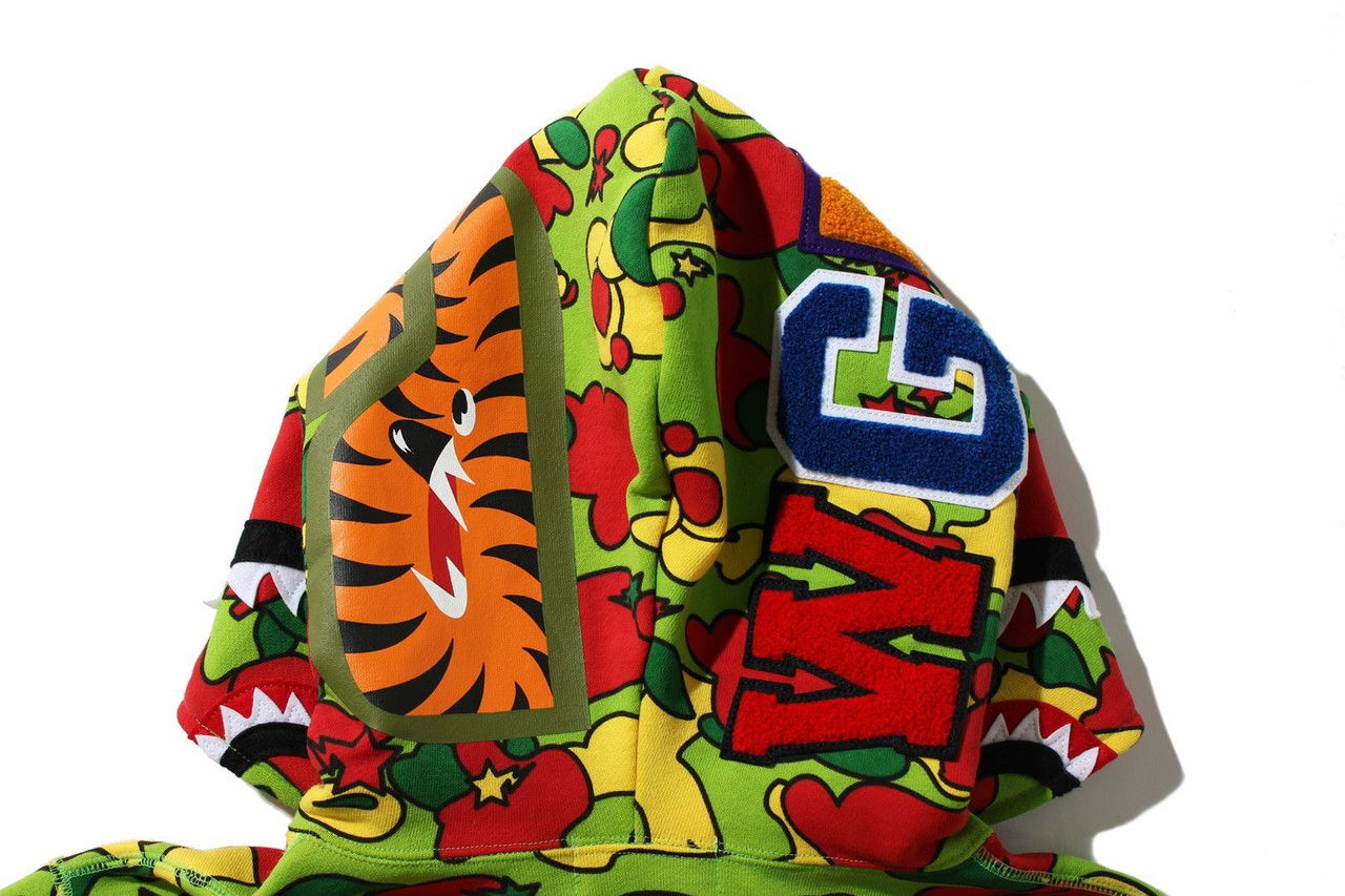 Bape Sta Camo Shark Zip Hoodie Multi