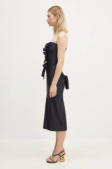 Šaty Coperni Knot Midi Dress Čierna | COPR110BIS545, 4
