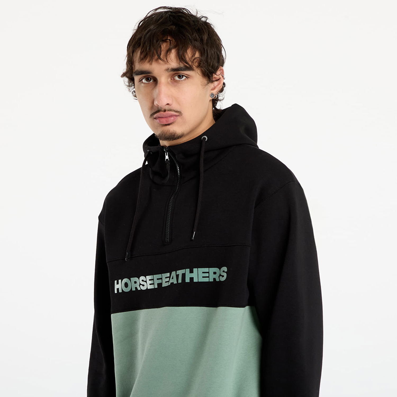 Mikina Horsefeathers Fulton Half-Zip Color-Block Hoodie Rôznofarebný | SM1354I, 1