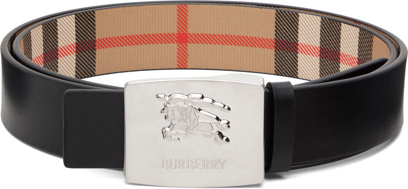 Opasok Burberry Burberry Square Knight Reversible Belt Čierna | 8112217