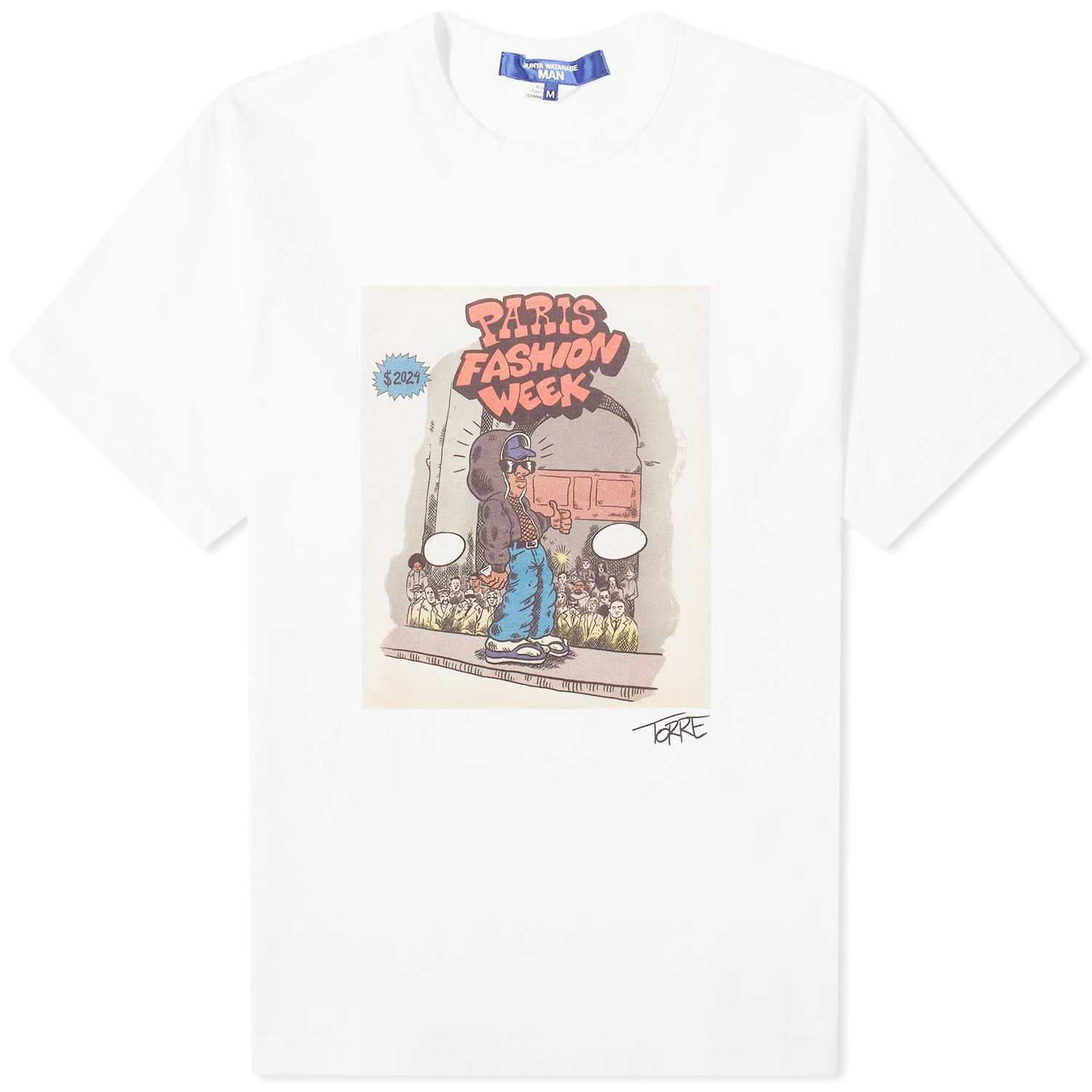 Tričko Junya Watanabe Junya Watanabe MAN Paris Fashion Week Graphic T-Shirt Biela | WM-T016-051-2, 0