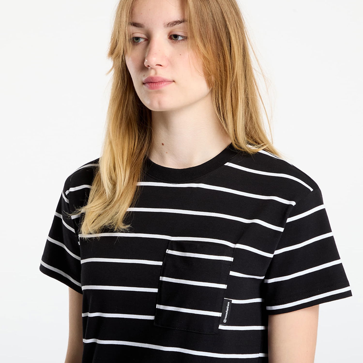 Tričko Horsefeathers T-Shirt Pyper Top Striped Čierna | SW957C, 1