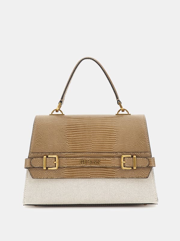 Kabelka GUESS Croc-Look Béžová | HWAB8985200, 0
