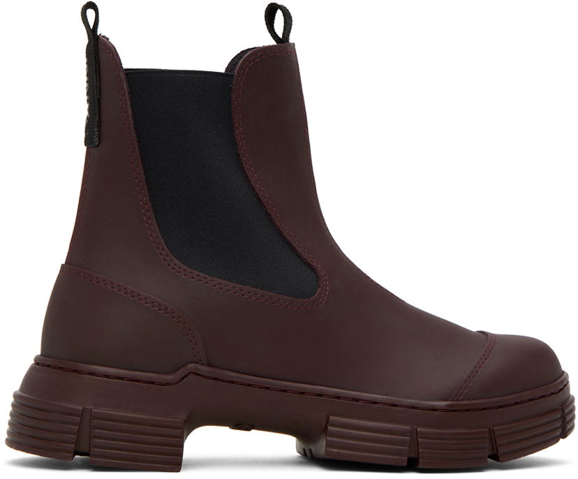 Tenisky a topánky GANNI GANNI City Chelsea Boots Vínová | S2073