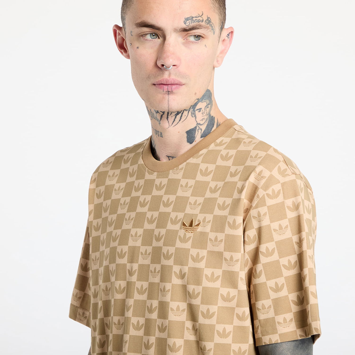 Tričko adidas Originals adidas Monogram Loose T-Shirt Béžová | JY2970, 1