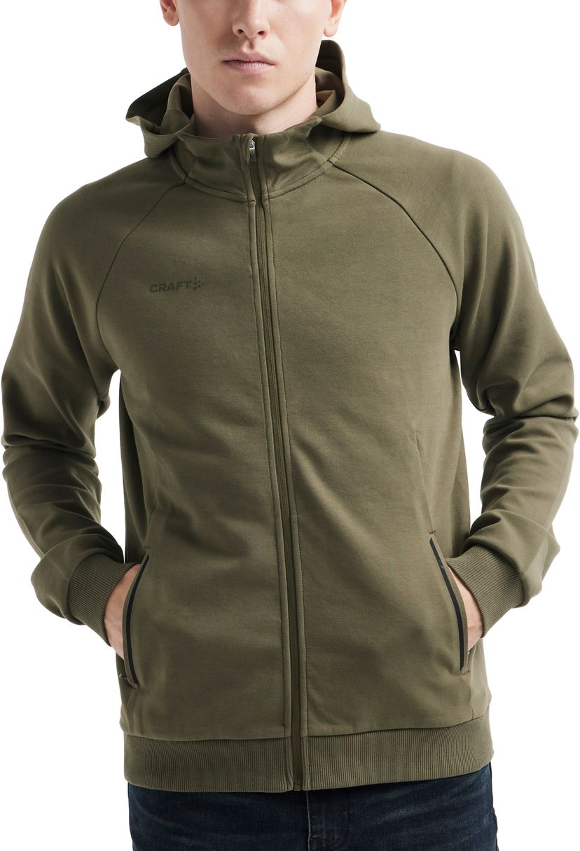 Mikina Craft CORE SOUL Full Zip Hooded Sweatshirt Zelené | 1910620-664000