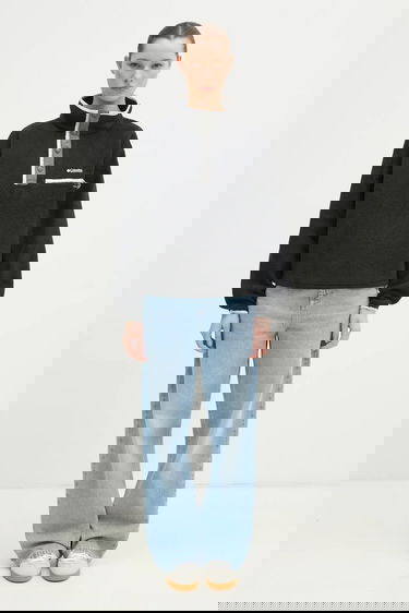 Mikina Columbia Helvetia Stand-Collar Snap-Button Fleece Pullover with Logo Čierna | 2092231, 4