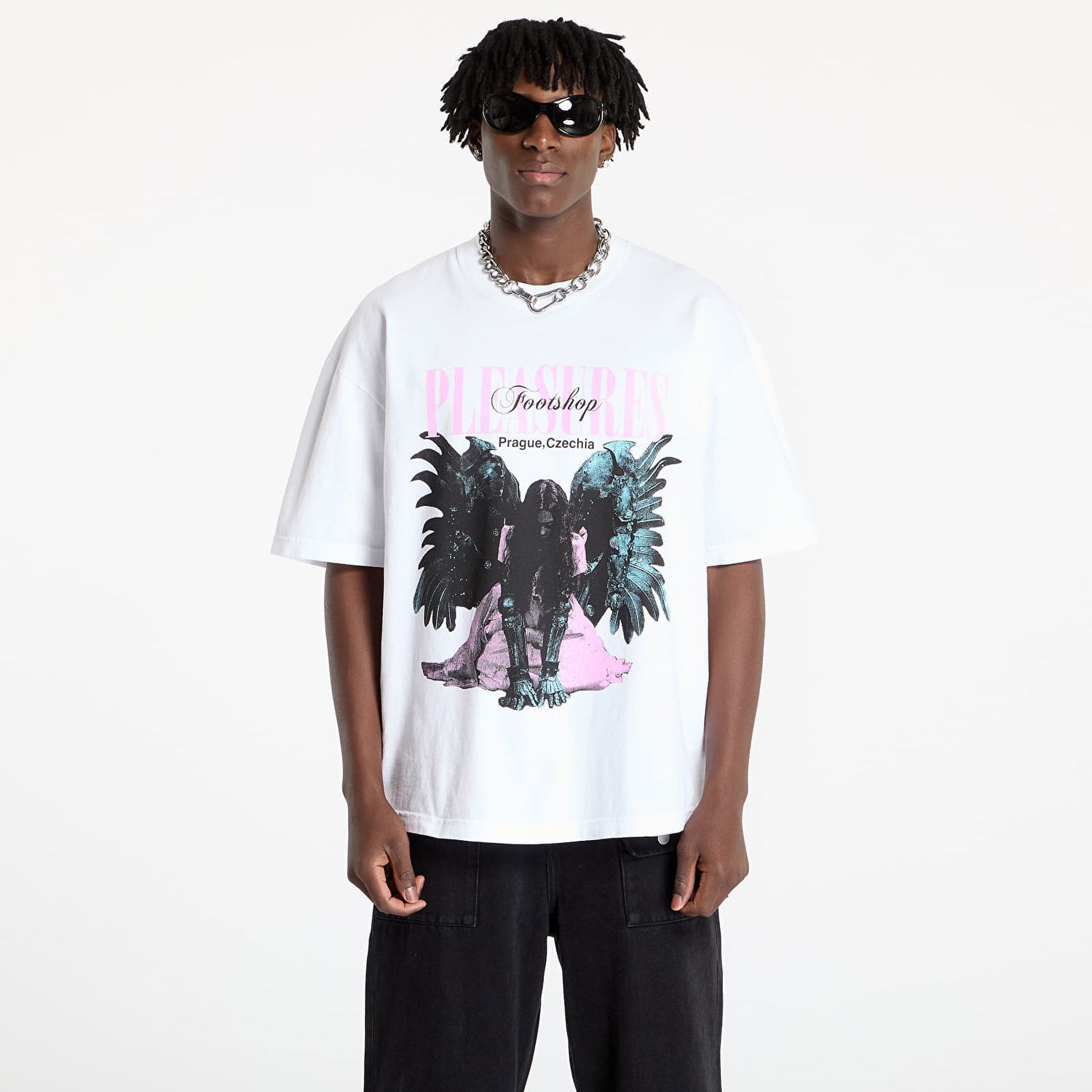Tričko Pleasures FTSHP x Angel Graphic T-Shirt Biela | P24W077 WHITE, 0