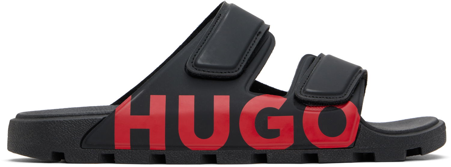 Tenisky a topánky BOSS Hugo Double-Touch Closure Logo Sandals Čierna | 50542042, 0