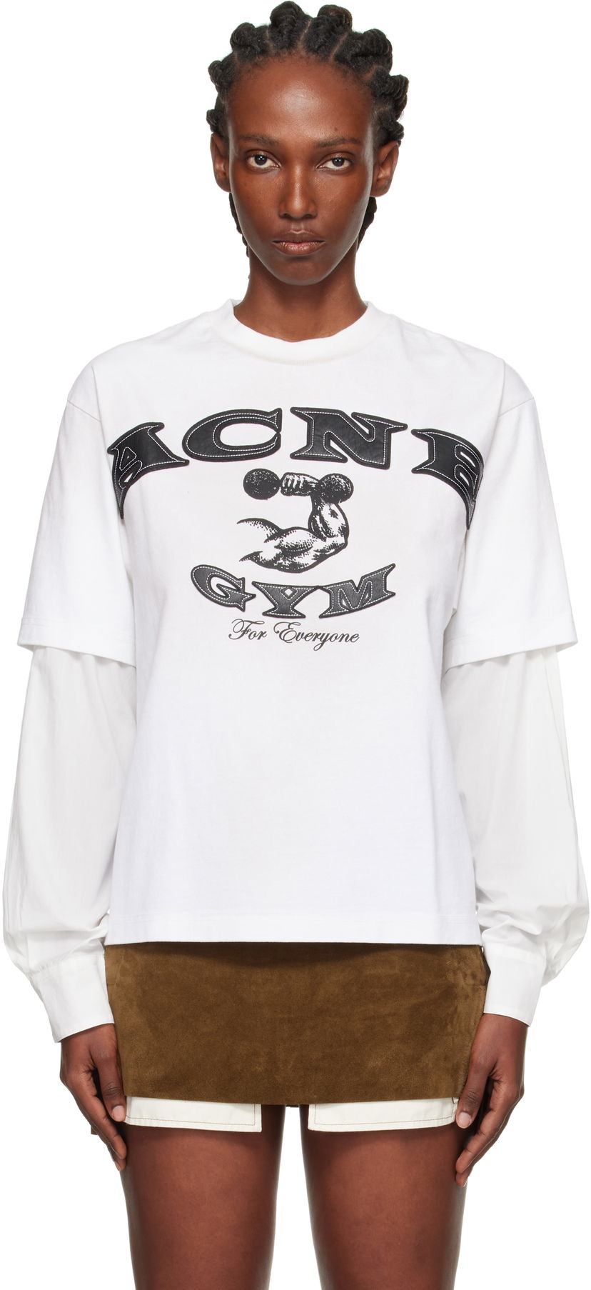 Tričko Acne Studios Layered Logo T-Shirt by Acne Studios Biela | CL0404-