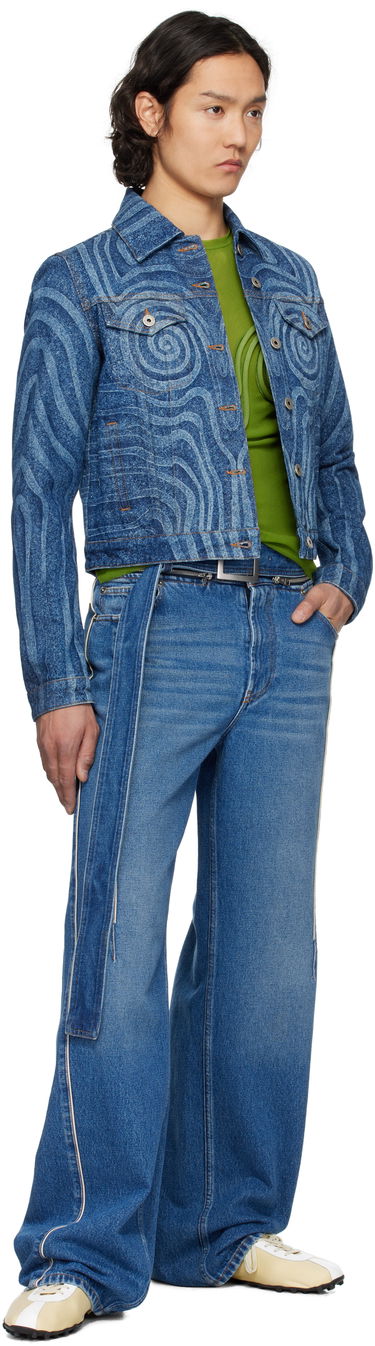 Bunda Jean Paul Gaultier Jean Paul Gaultier Spiral Denim Jacket Modrá | 25/34-U-VE114L-D017-5556, 3
