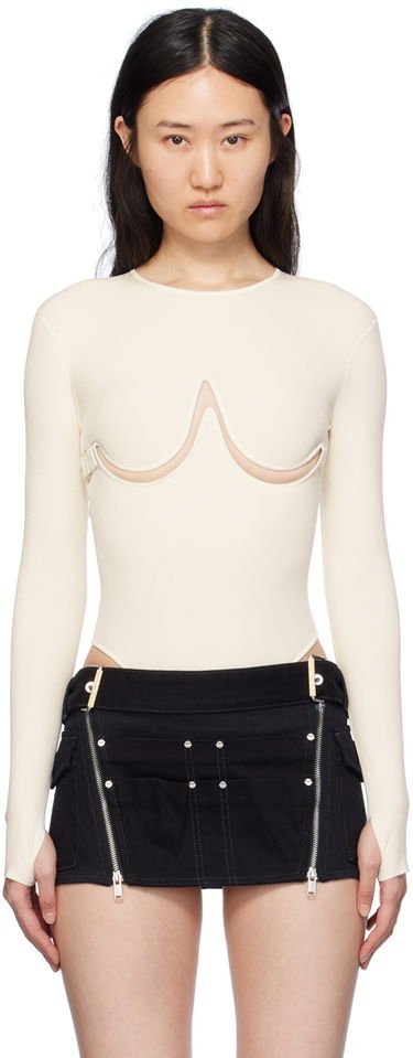 Body Dion Lee Double Underwire Bodysuit Biela | A7791PS24, 0