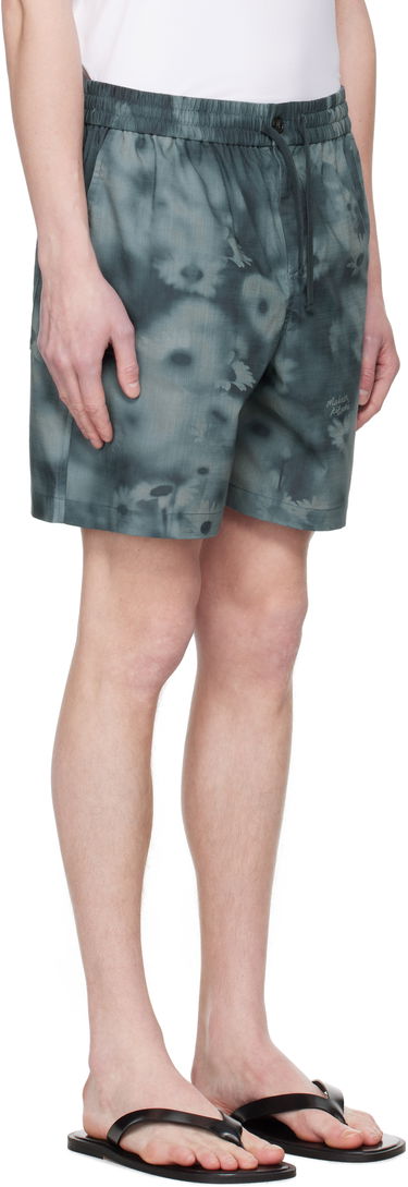 Šortky MAISON KITSUNÉ Maison Kitsuné Printed Elasticated Shorts Zelené | OM01407WW9054, 1