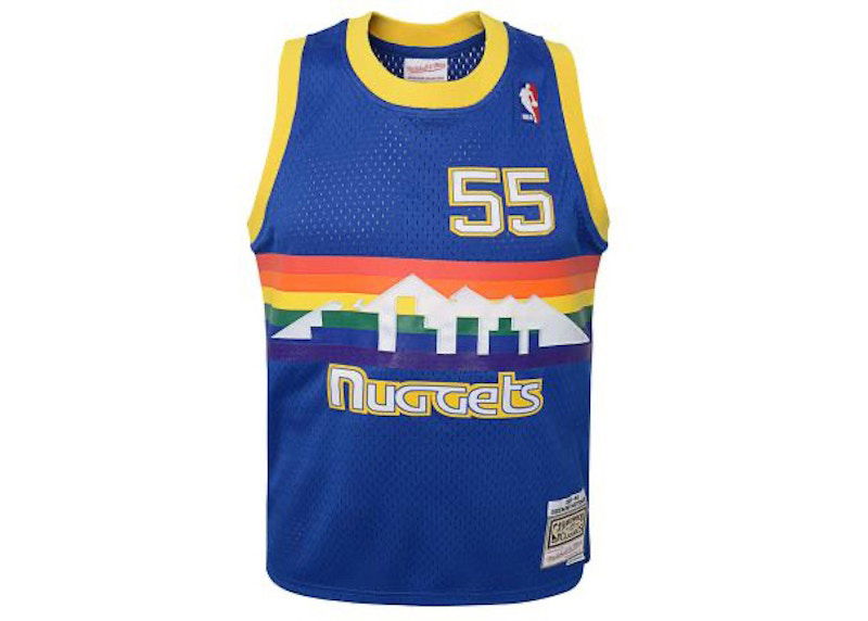 Dres Mitchell & Ness Mitchell & Ness NBA Denver Nuggets Dikembe Mutombo Swingman Jersey Modrá | 9N2B7BRD0-NUGDM-Y91, 0