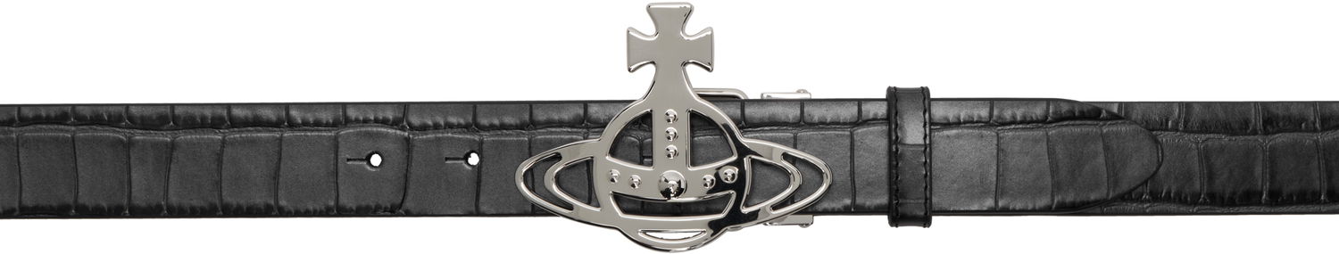 Opasok Vivienne Westwood Vivienne Westwood Line Orb Buckle Belt Čierna | 82010071U-L00A2-, 0