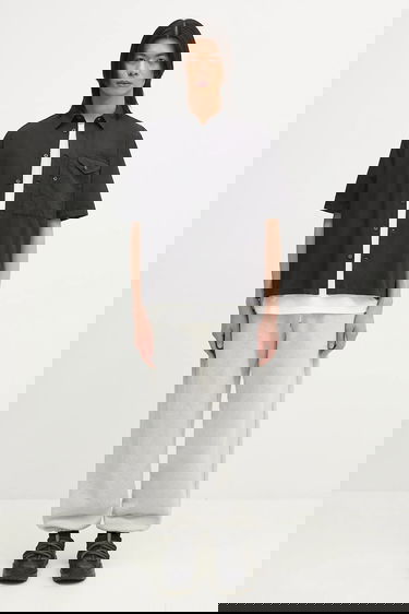 Košeľa C.P. Company Cotton Relaxed Fit Short-Sleeve Classic Collar Shirt Čierna | 18CMSH249A005328G, 3