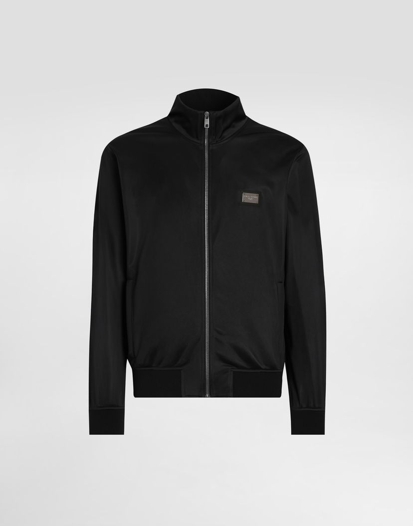 Mikina Dolce & Gabbana Technical Jersey Sweatshirt With Branded Tag Čierna | G9ABKTHU7B0N0000