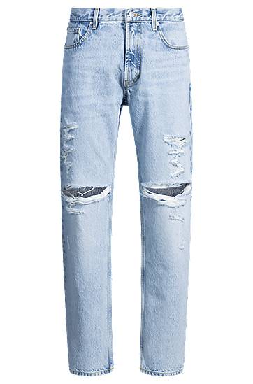 Džínsy BOSS Regular-Fit Stonewashed Jeans Modrá | 50537716, 0
