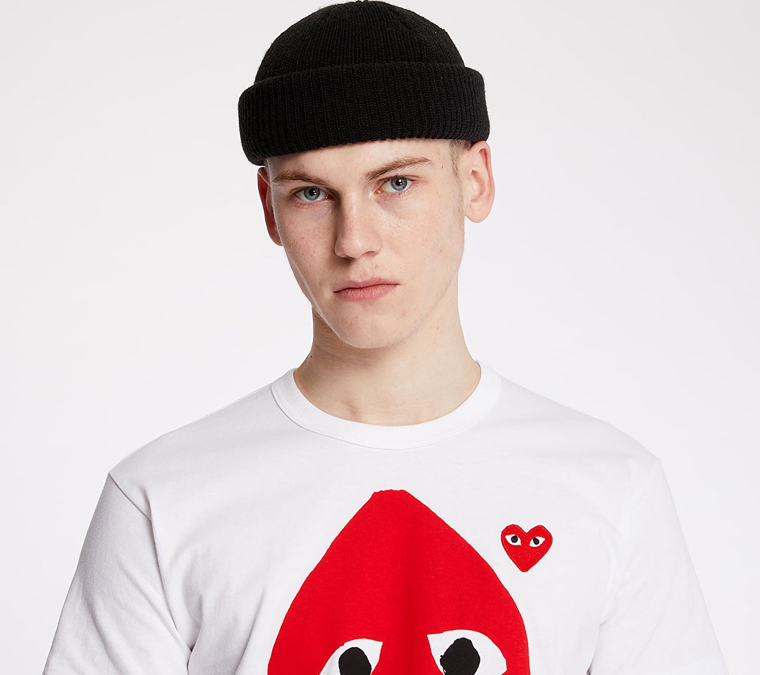 Tričko Comme des Garçons PLAY Tee Biela | AZT248 white, 1