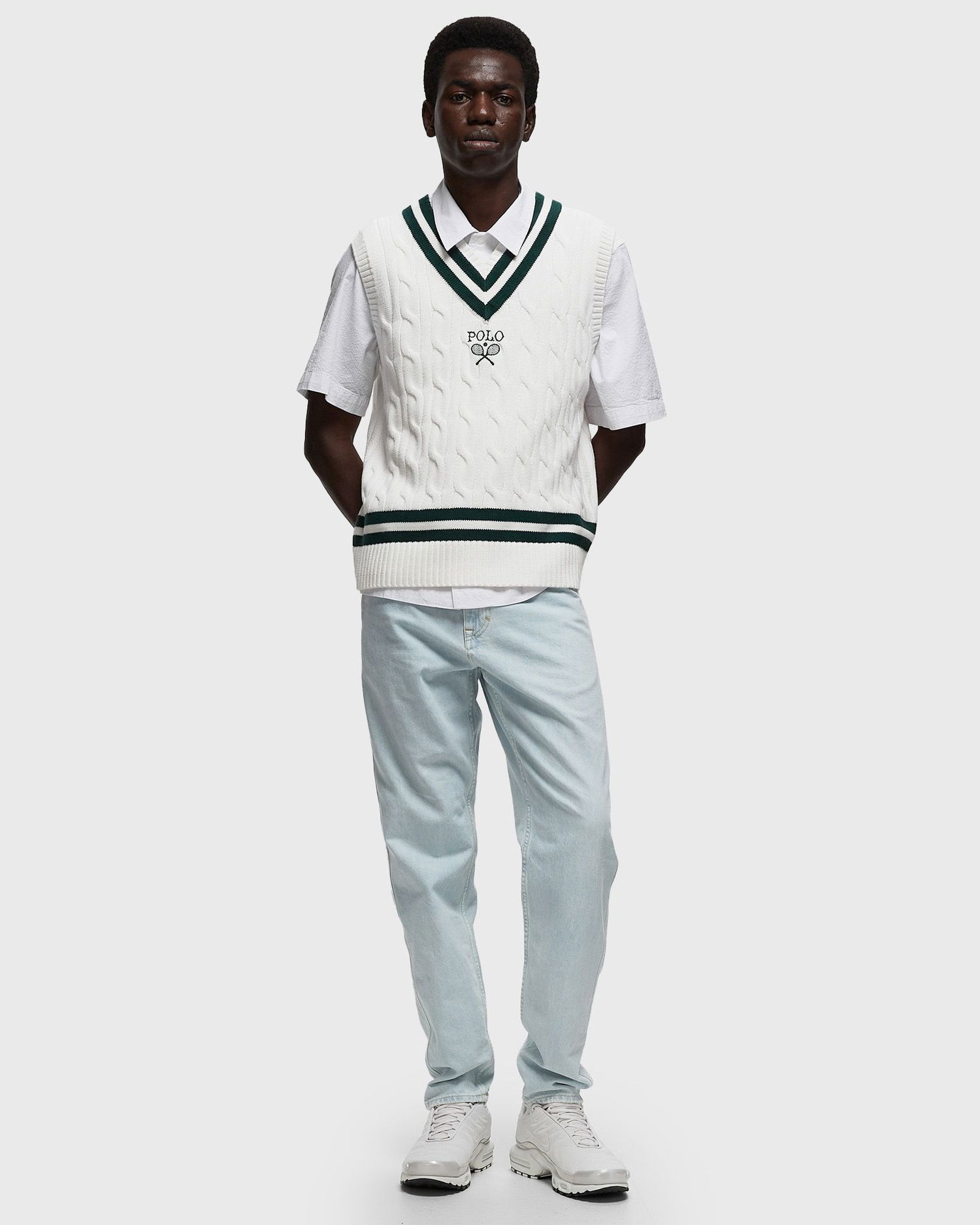 Sveter Polo by Ralph Lauren SLEEVELESS VEST Biela | 710939623001, 1
