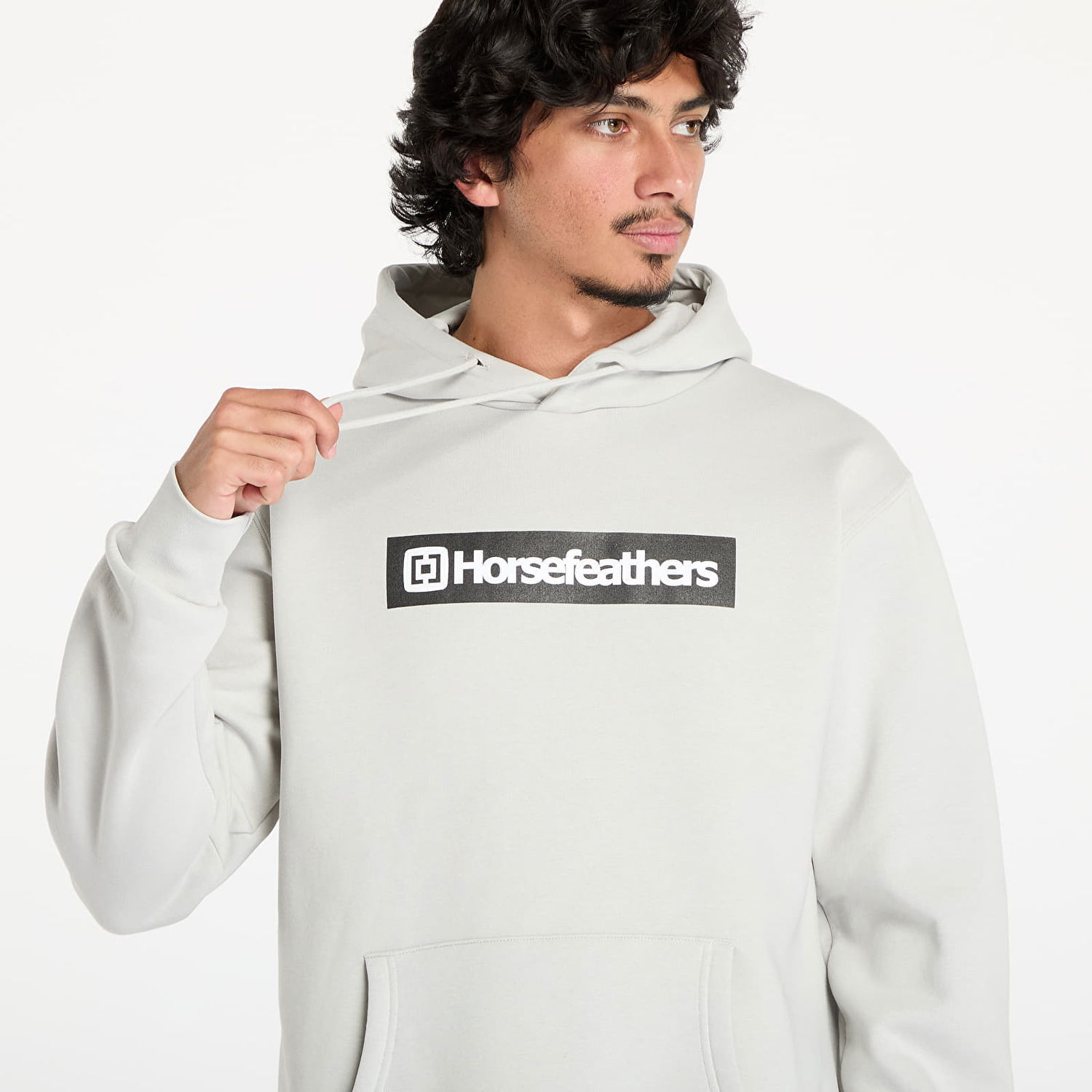 Mikina Horsefeathers Drown Sweatshirt Cement M Biela | SM1325G, 1