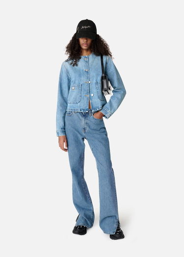 Bunda AXEL ARIGATO Collarless Denim Jacket Modrá | A3051001, 4