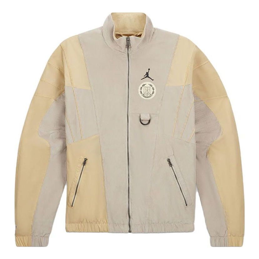 Bunda Jordan Jordan x HTG Crossover Contrast Stitching Stand Collar Jacket Béžová | DJ7976-236
