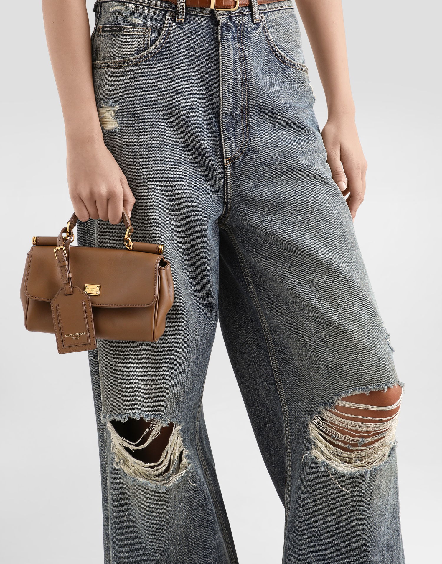 Taška cez rameno Dolce & Gabbana My Sicily Structured Leather Top Handle Shoulder Bag Onesize Hnedá | BB7864B73218Z093, 1