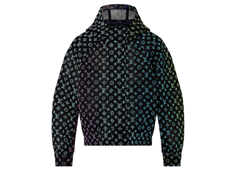 Mikina Louis Vuitton Gradient Monogram Mesh Blouson Čierna | 1A9T03