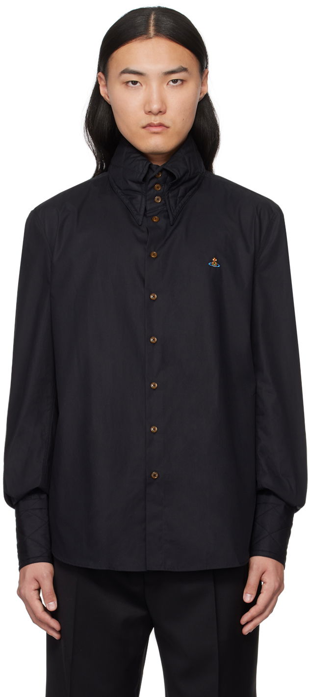 Košeľa Vivienne Westwood Big Collar Shirt Čierna | 3501001M-W009Q-BS