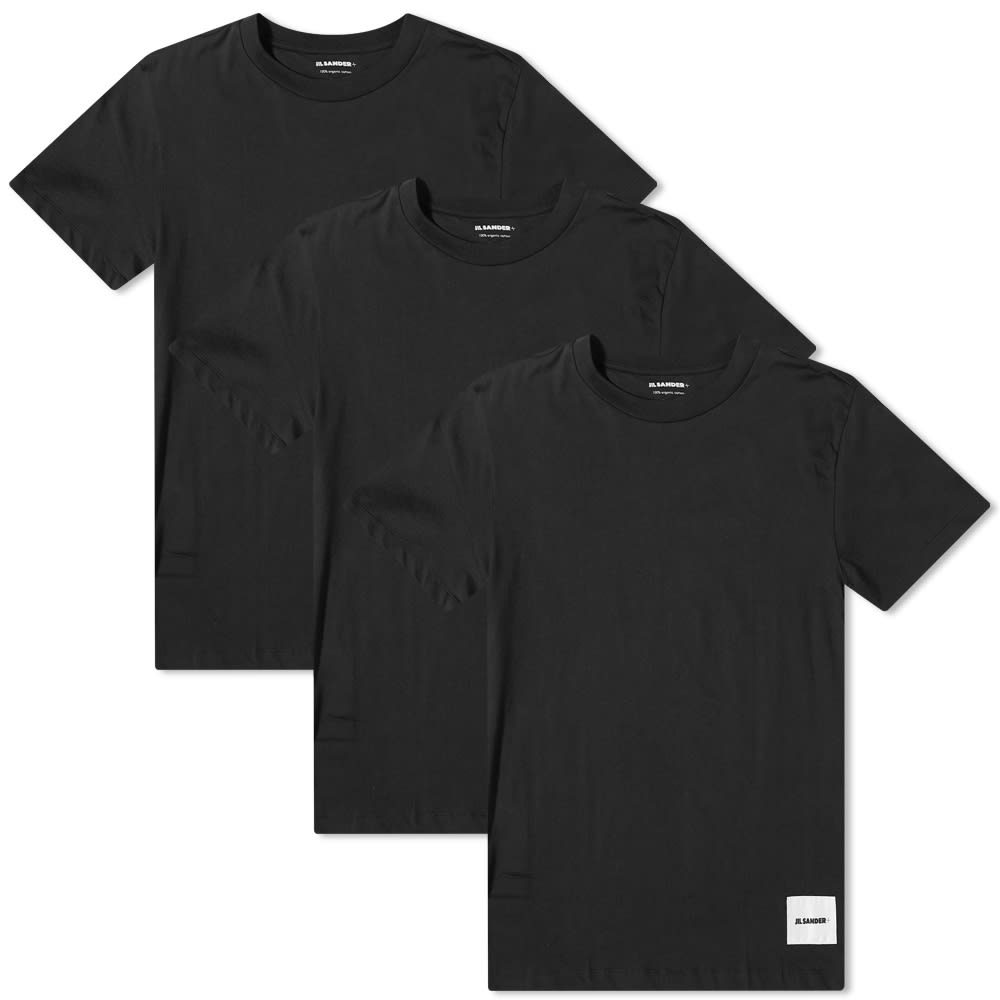 Tričko Jil Sander 3 Pack Tee Čierna | J47GC0001-J45048-001, 0