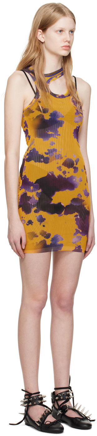 Šaty Ottolinger Ottolinger Cutout Tie-Dye Mini Dress Žltá | 100816, 1