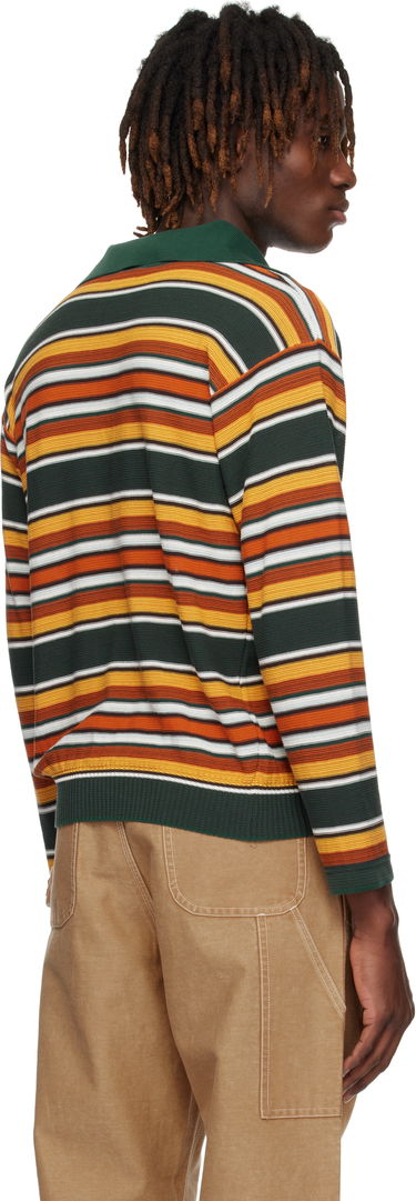Sveter Bode Bode Parakeet Stripe Long Sleeve Polo Rôznofarebný | MRS25KT022, 2