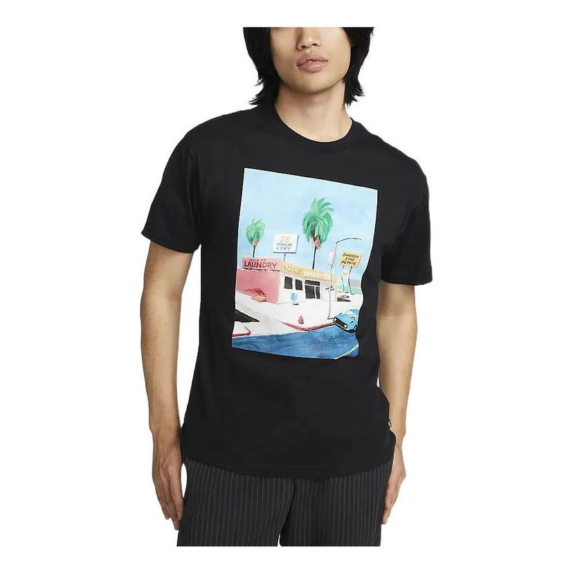 Tričko Nike SB Nike SB Laundry T-Shirt Čierna | DR7766-010