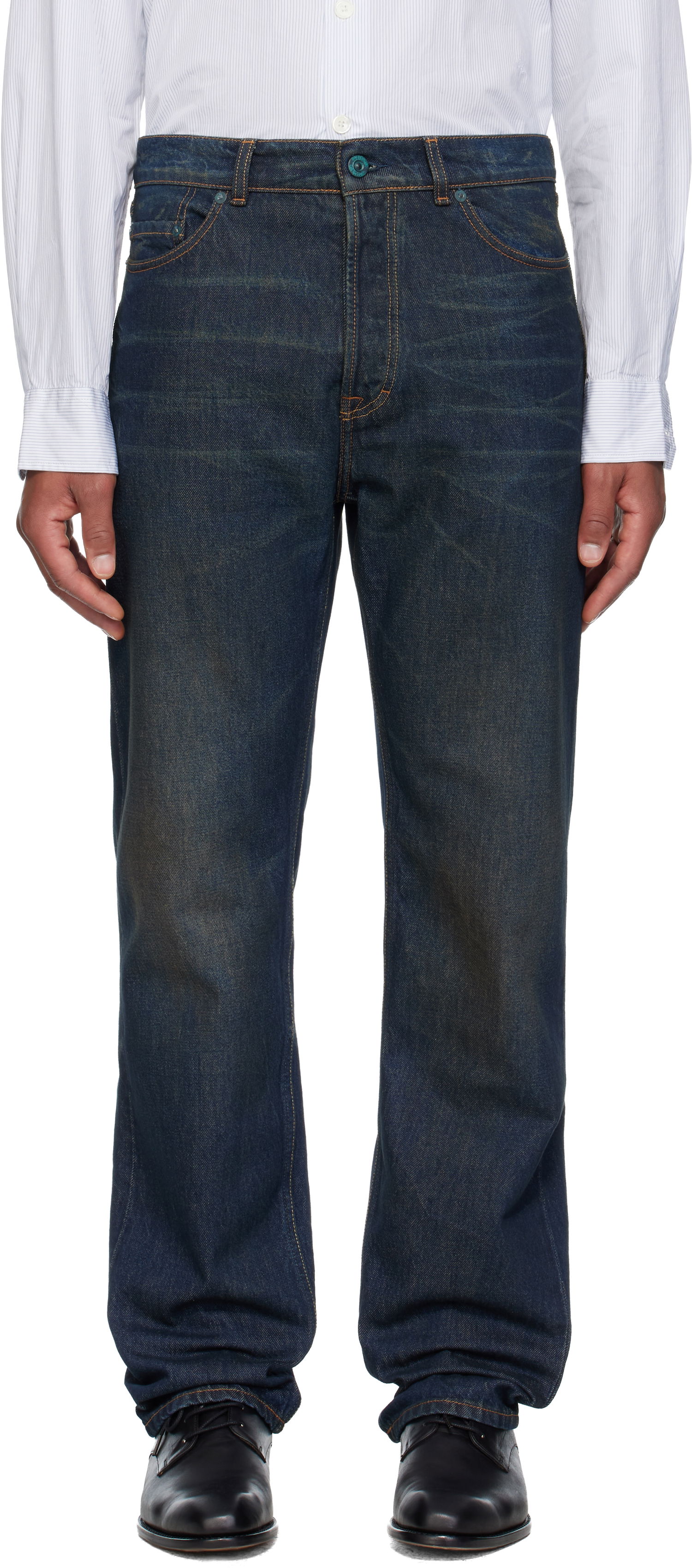 Džínsy OUR LEGACY First Cut Straight Leg Jeans Modrá | M4255FS, 0