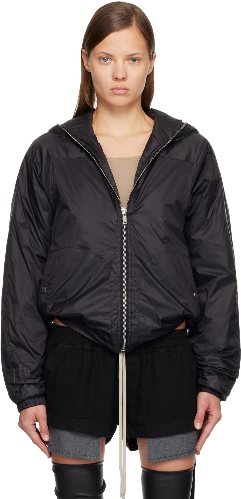 Vetrovka Rick Owens DRKSHDW Concordians Sealed Windbreaker Jacket Čierna | DS02E7720 NP