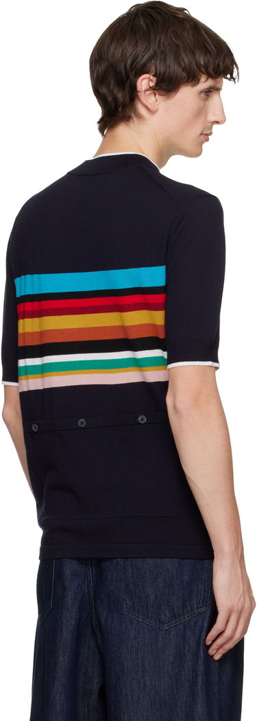 Tričko Paul Smith Signature Stripe Merino Wool Cycle T-shirt Navy | M1R-528Z-T02882-49, 2