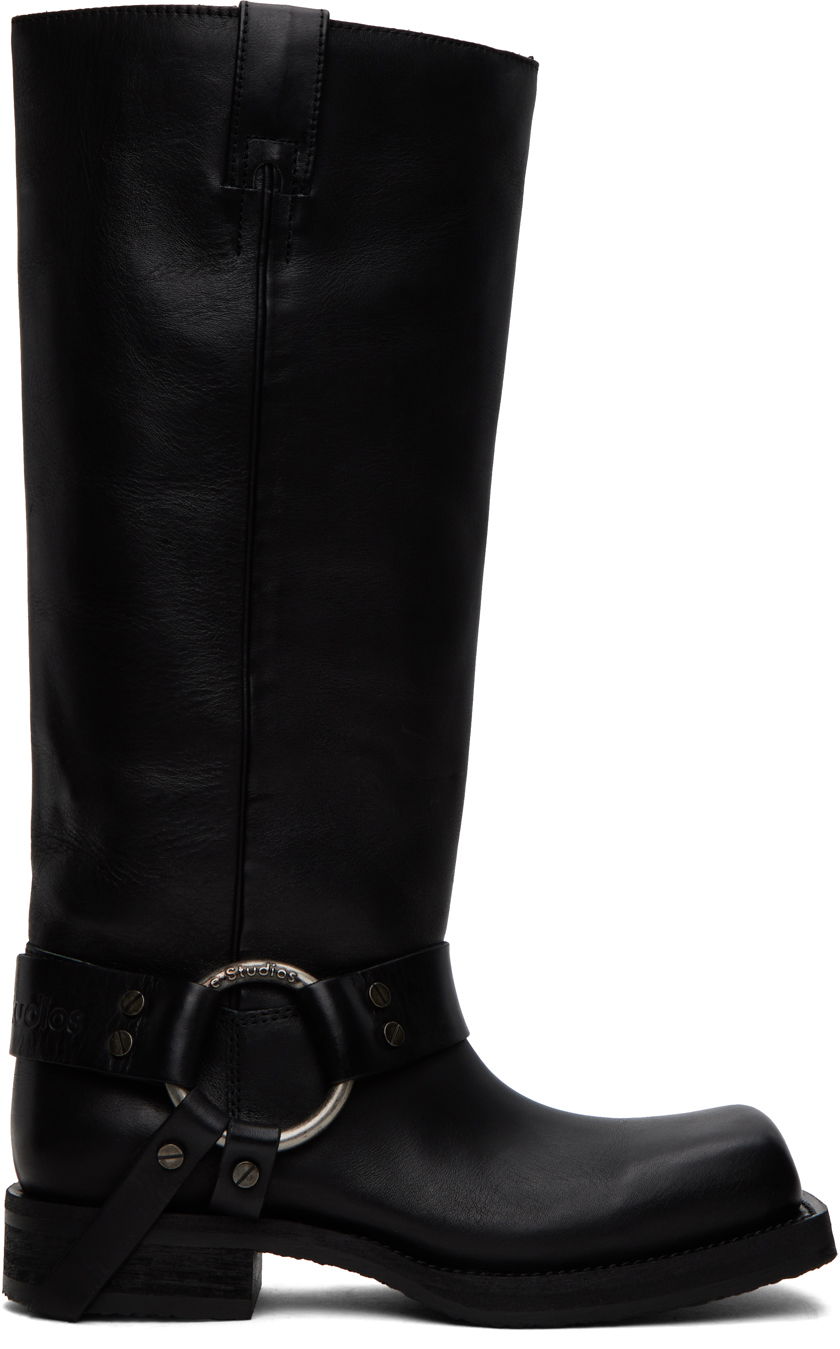 Black Buckle Boots