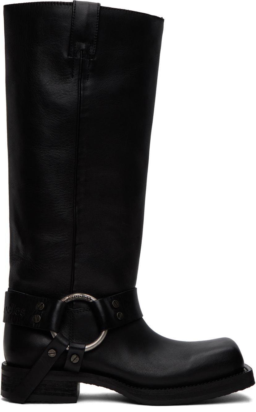 Oblečenie Acne Studios Black Buckle Boots Čierna | AD0683-