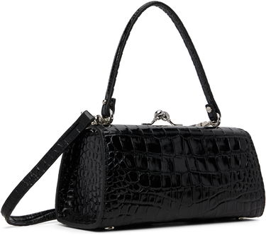 Kabelka Vivienne Westwood Croc-Effect Top Handle Doll XL Frame Bag Čierna | 4B01000QW-L0098-, 2