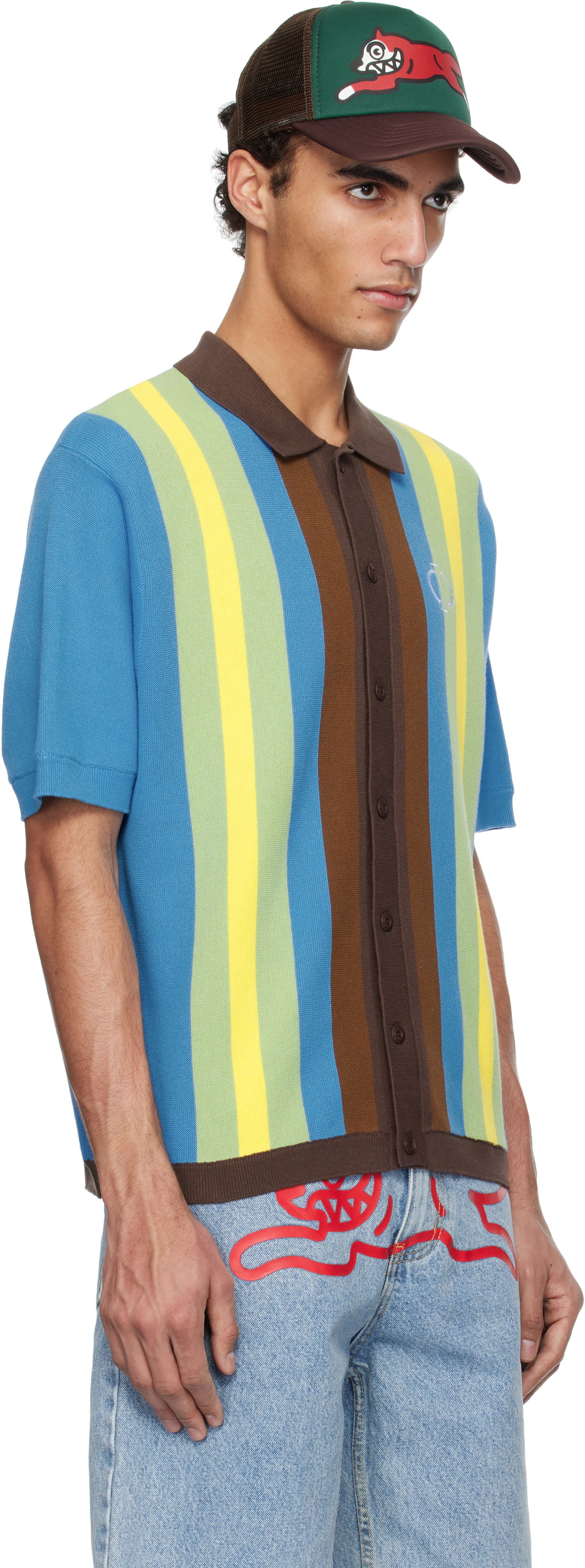 Sveter BBC IceCream ICECREAM Jacquard Knit Short Sleeve Polo Rôznofarebný | IC25124, 1