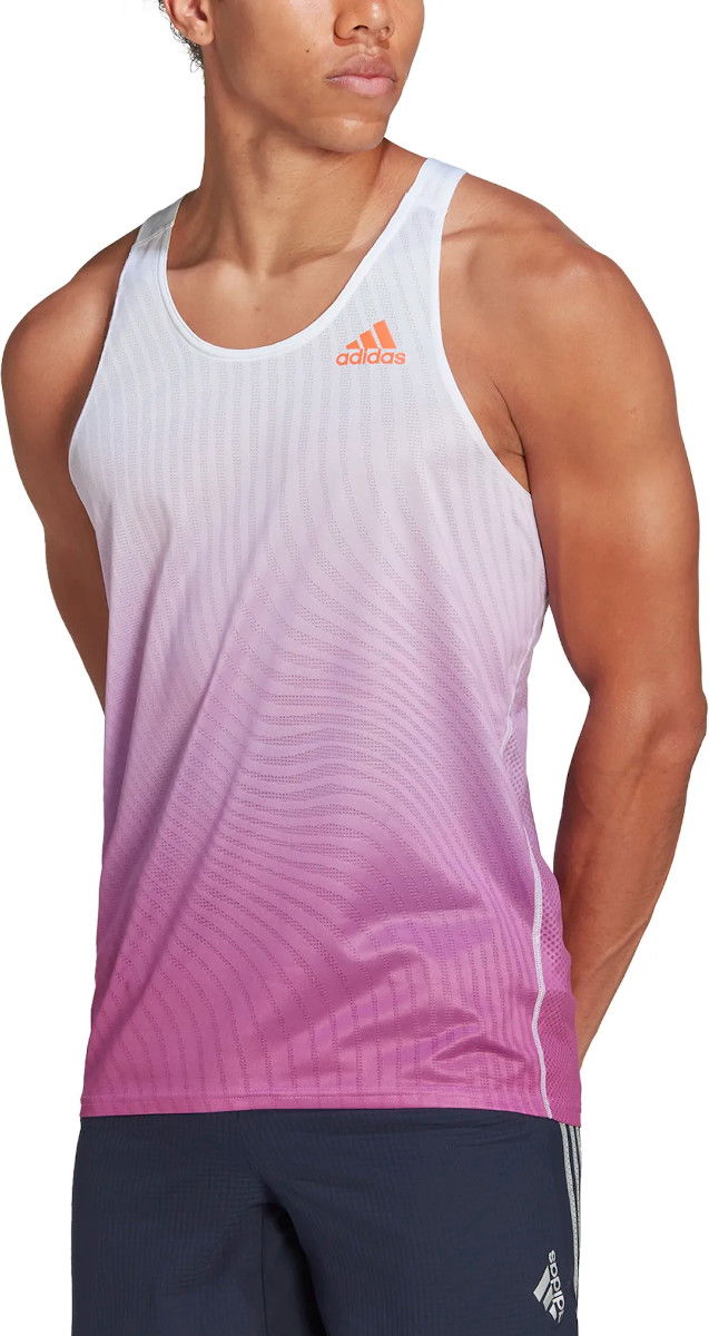 Tielko adidas Originals Adizero Engineered Men's Running Tank Top Ružová | hk9512, 0