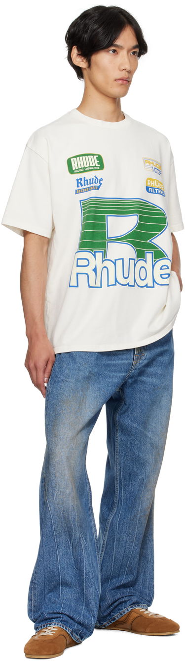 Tričko Rhude Rhude Roadway Racing T-Shirt Biela | RHPF25TT11012, 3