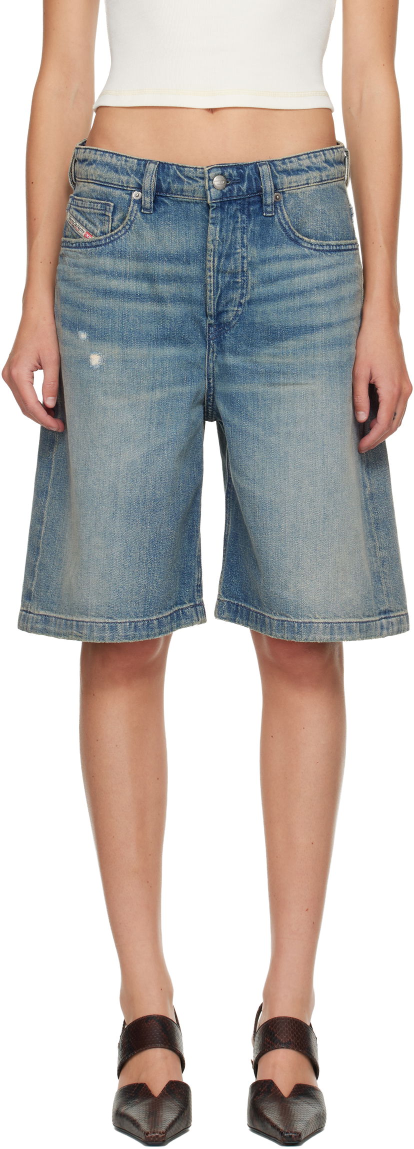 Šortky Diesel De-Sire Denim Shorts Modrá | A14051 0DBEC