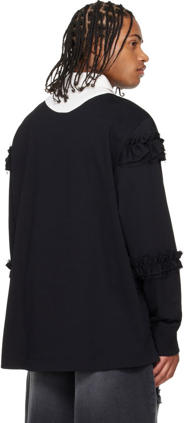 Polo tričko Simone Rocha Simone Rocha Ruffle Rugby Polo Čierna | 5360 1282, 2