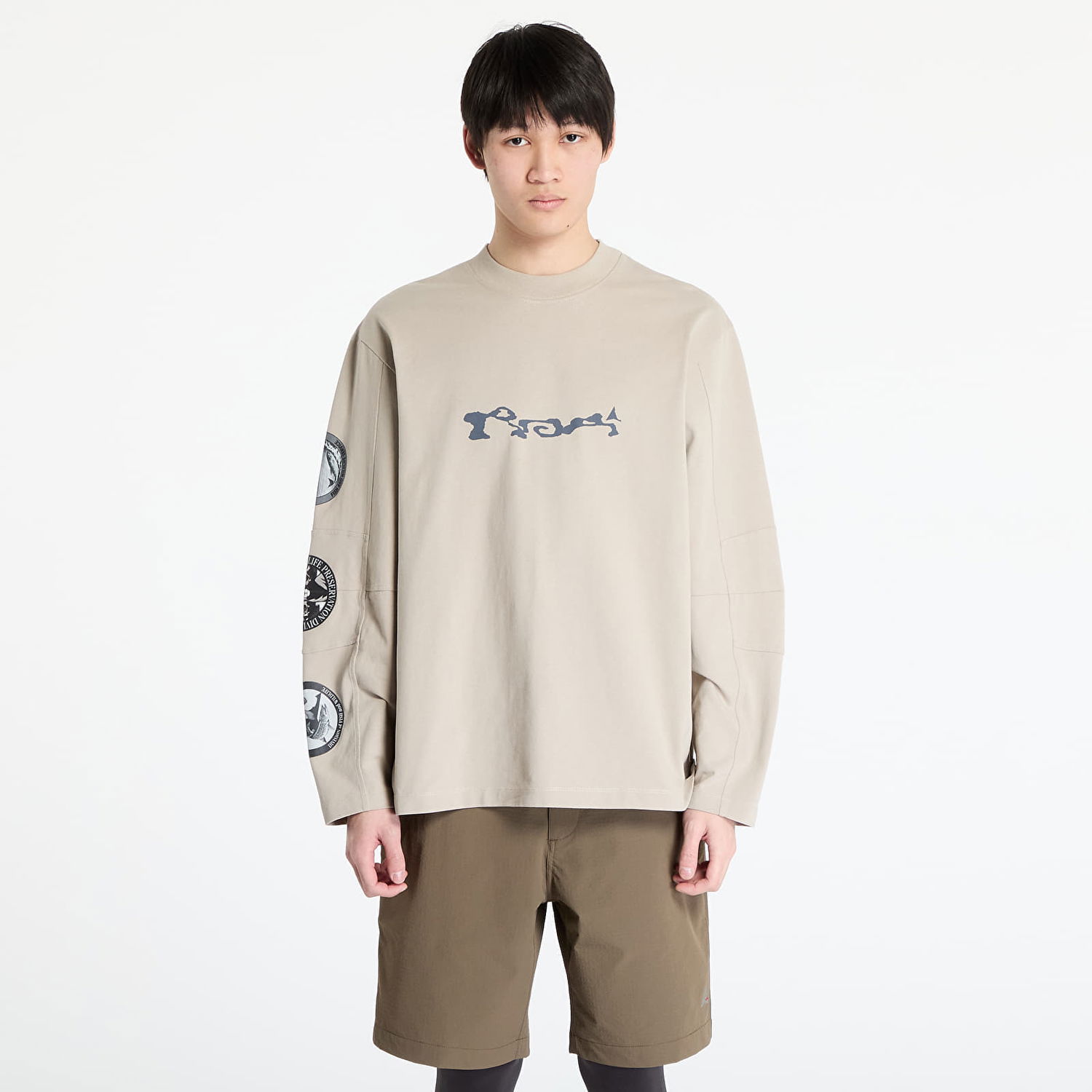 Sveter ROA ROA Division Long Sleeve T-Shirt Béžová | RBMW0434JY39 GRY0004, 0