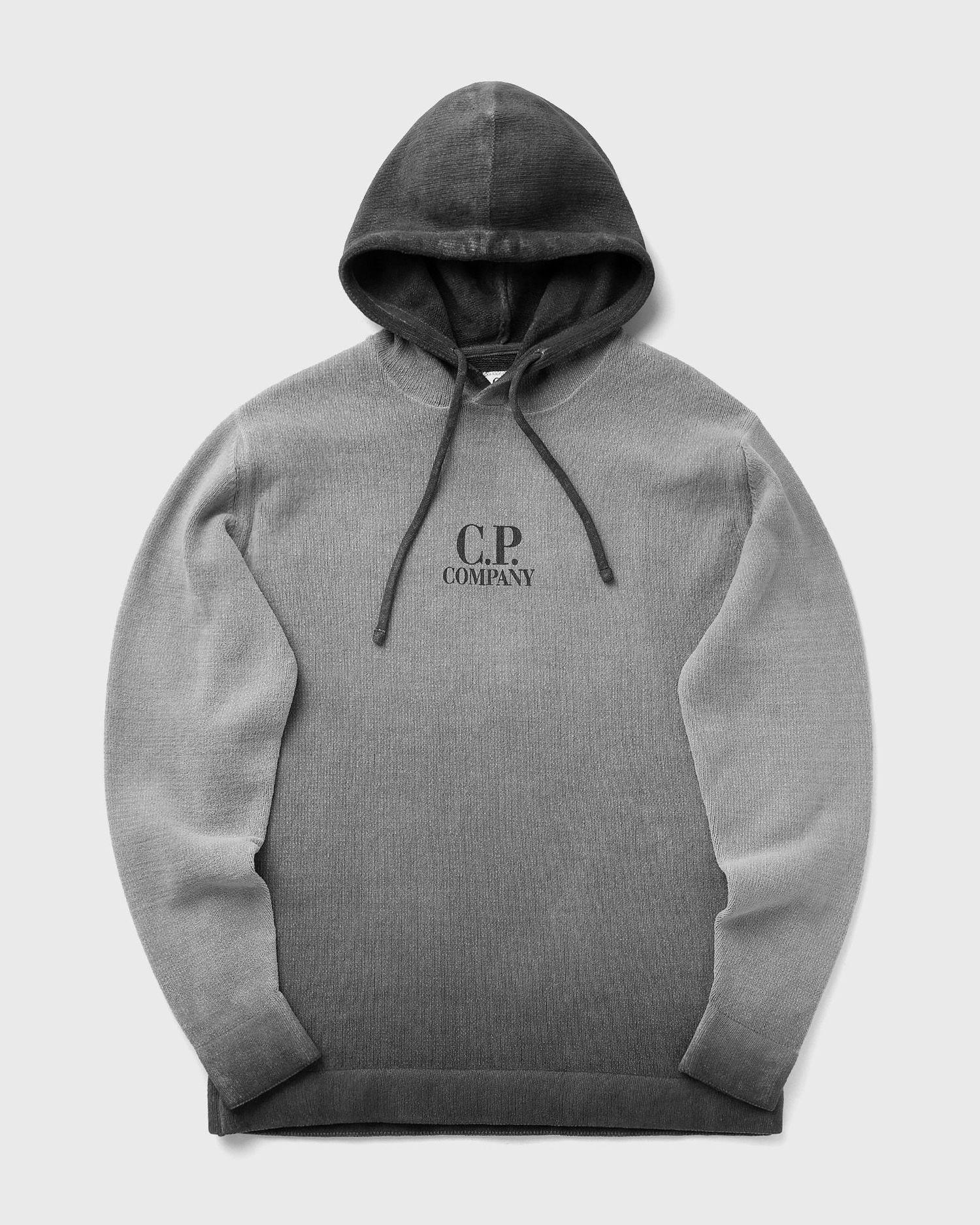 Mikina C.P. Company C.P. Company Chenille Cotton Hooded Knit Šedá | 18CMKN072A110286S-935, 0